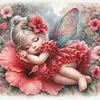 Cute Girl-11CT Stamped Cross Stitch 40*40cm/15.75*15.75in tapestrymarket