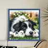 Border Collie And Chicks-11CT Stamped Cross Stitch 40*40cm/15.75*15.75in tapestrymarket