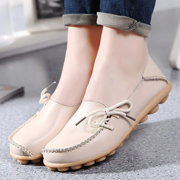 Dubeyi Women flat shoes plus size 2022 new fashion soft lace-up female shoes non-slip casual shoes woman flats