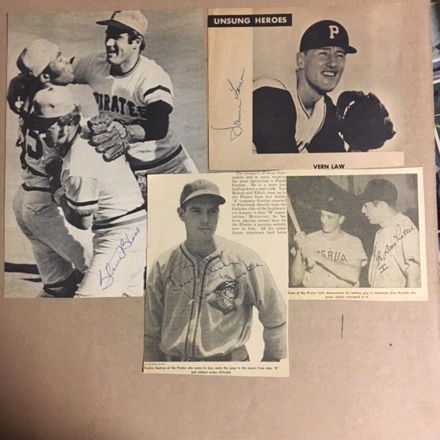 Autographed 1960s Pirates Magazine Photo Poster painting Lot(4)Law,Blass,Restelli ,Frank Gustine