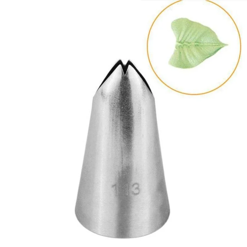 #113 Leaf Piping Nozzle Icing Tip Pastry Tips Cup Cake Decorating Baking Tools Bakeware Create Leaves Large Size 1125