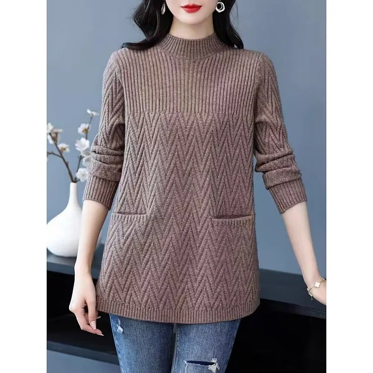 Women's Mid-Length Half Turtleneck Sweater🎊BUY 2 FREE SHIPPING