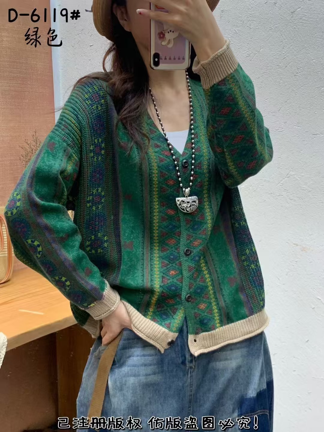 Chicfifth Sweater Women Winter Long Sleeve High Quality Autumn Vintage Top Knitted Cardigan