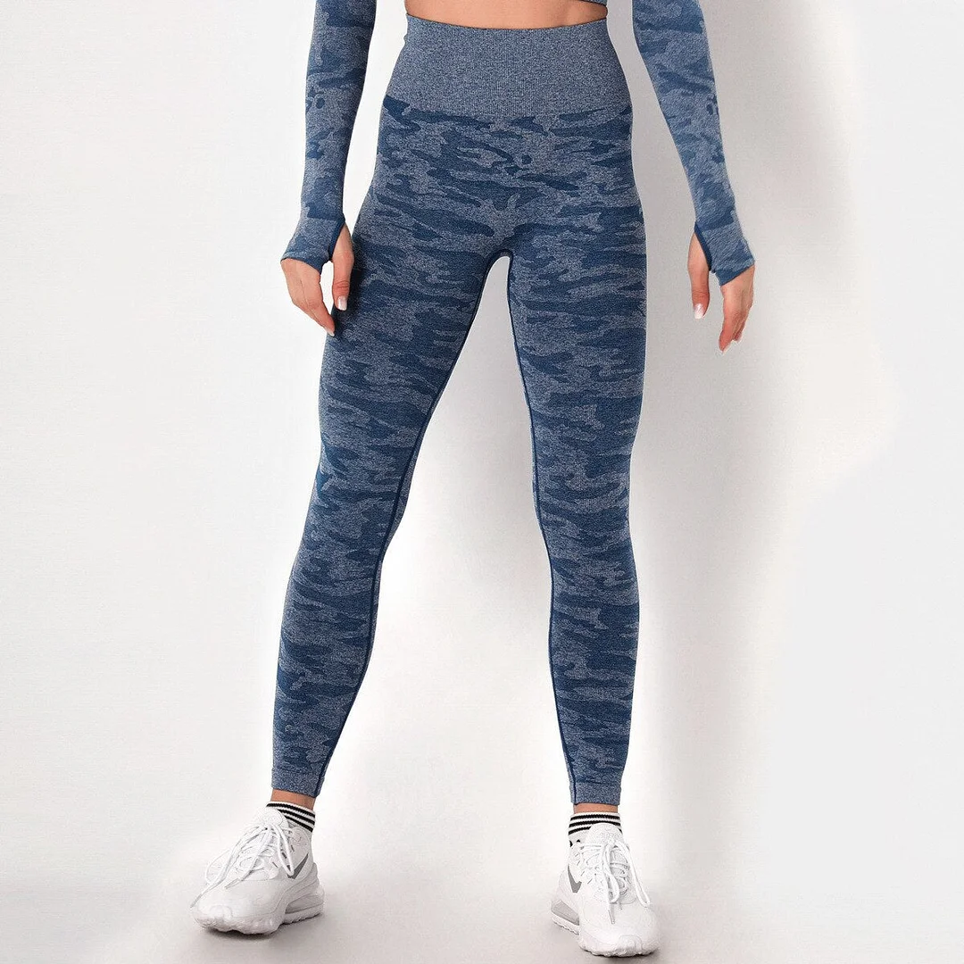 SVOKOR Camouflage High waist Leggings Women Workout Camo Push Up Leggings Seamless Fitness Clothing Gym Pants Female