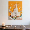 DIY Pearl Painting Castle for Home Decor with Frame(30x40cm)