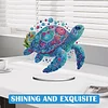 (US Only)Acrylic 2D Flat Sea Turtle DIY Diamond Painting Desktop Ornaments Kit for Decor