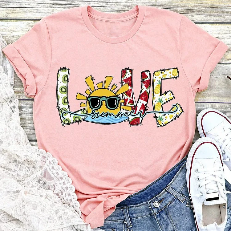 love Summer life T-shirt Tee - 01830