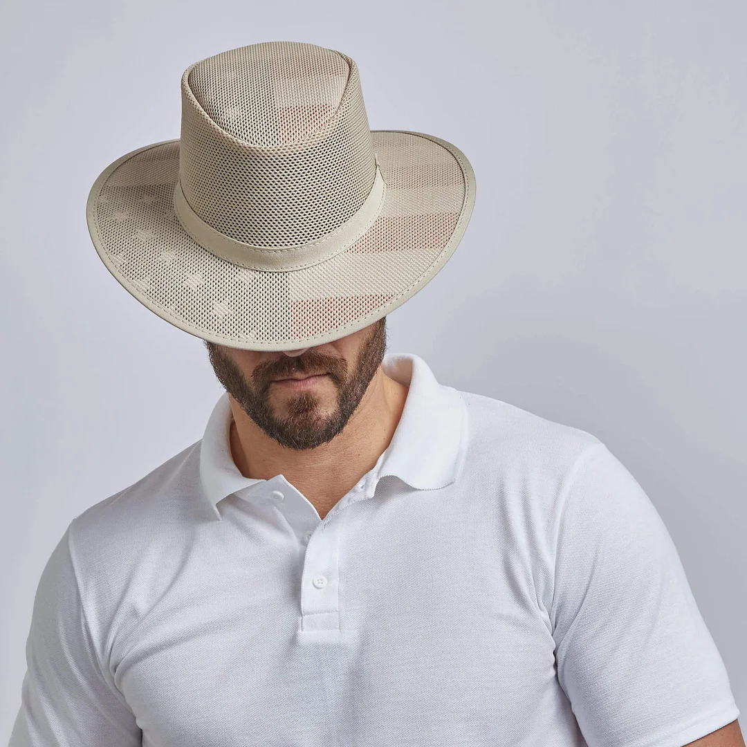 Patriotic Cooler - Mens Wide Brim USA Sun Hat