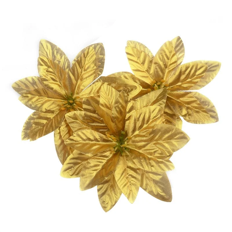 10/30/100pcs Large Silk Artificial Rose Flower Head Flannel For Home Wedding Decoration Scrapbook DIY Christmas Tree Accessories