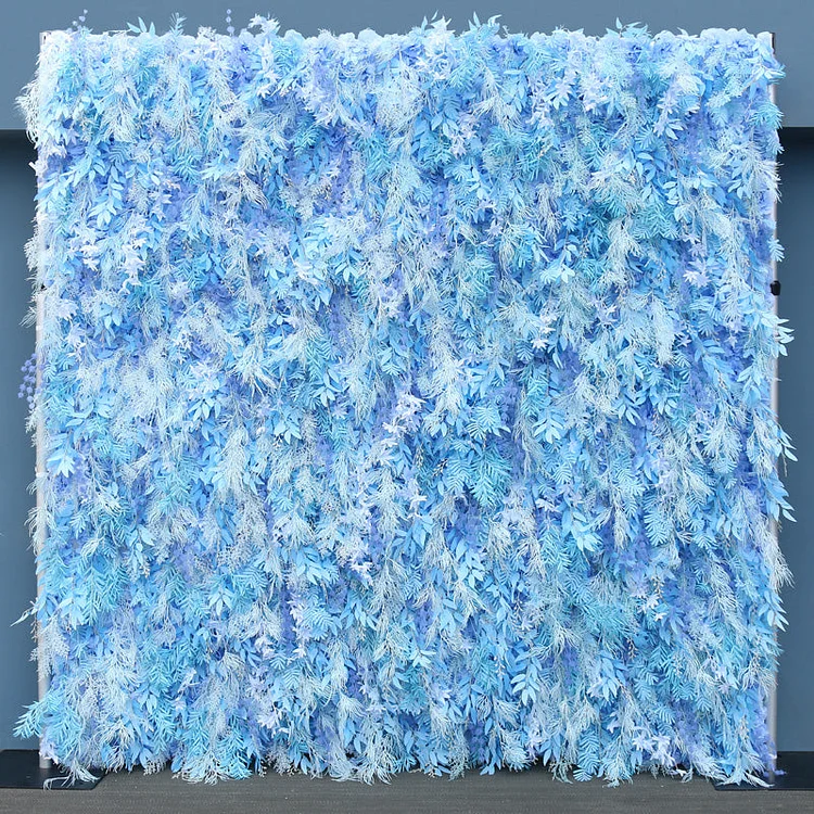 A615 A7441 Blue Cloth Flower Wall Wedding Backdrop Floral Arrangement