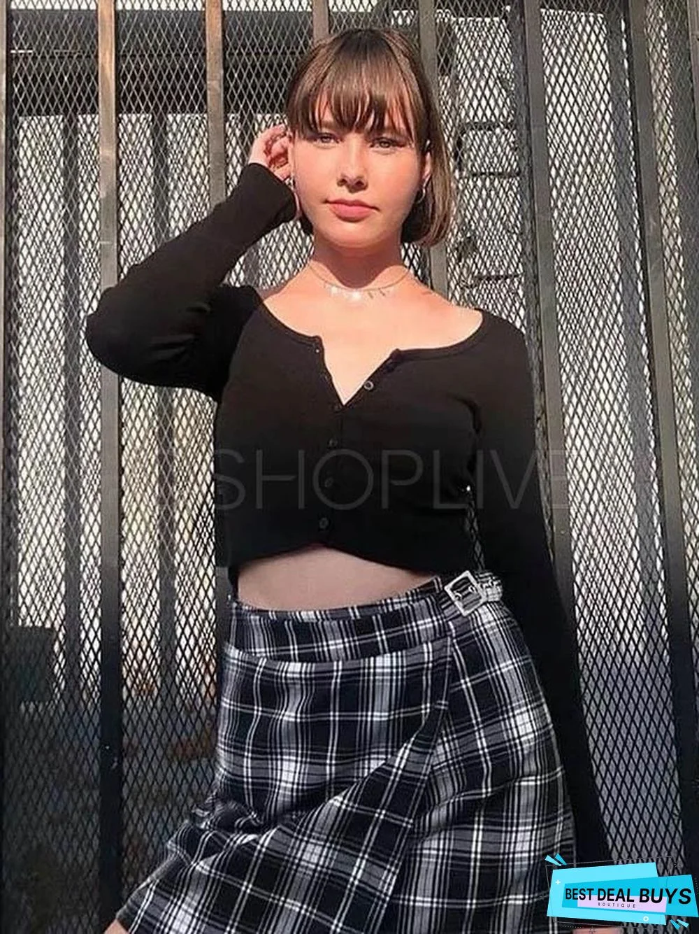 Sexy Plain Short Knitwear