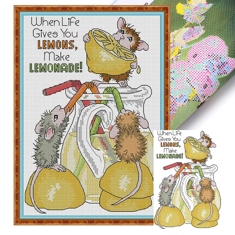 『Joy Sunday』Lemon Juice - 14CT Stamped Eco-Friendly Cotton Thread Cross Stitch(20*29cm)(Backstitch)