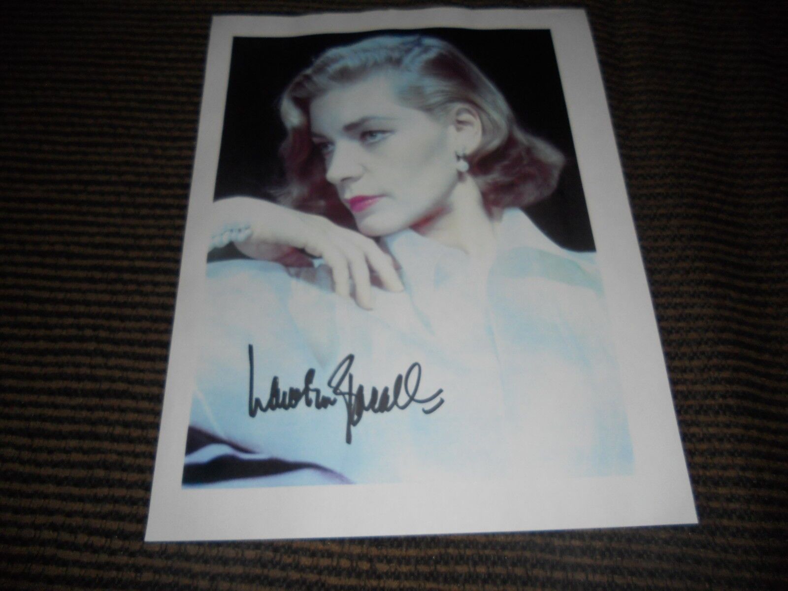 Lauren Bacall Sexy Signed Autographed 9x11 Laser Print Photo Poster painting #3 PSA Guaranteed