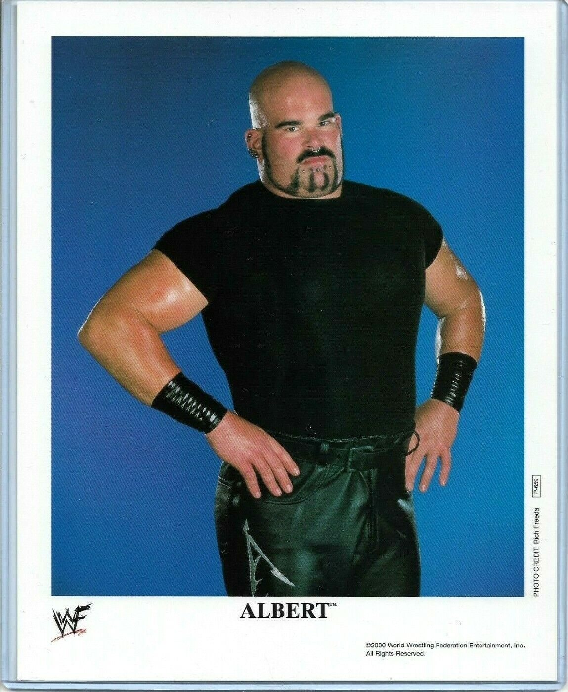 WWE ALBERT P-659 OFFICIAL LICENSED AUTHENTIC ORIGINAL 8X10 PROMO Photo Poster painting VERY RARE