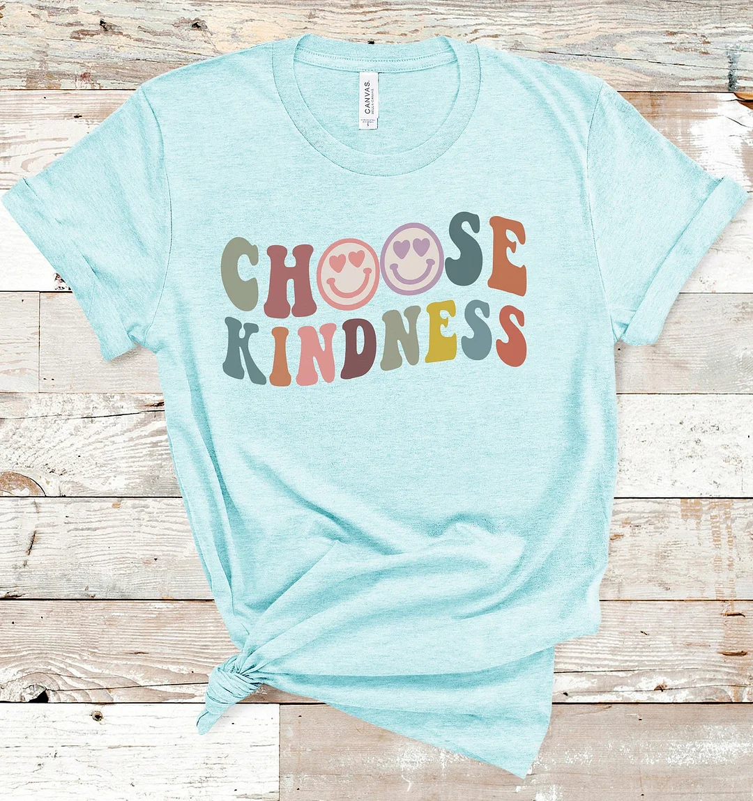 Choose Kindness Shirt Retro School Counselor Teacher Shirts Team Inspirational Top Tees