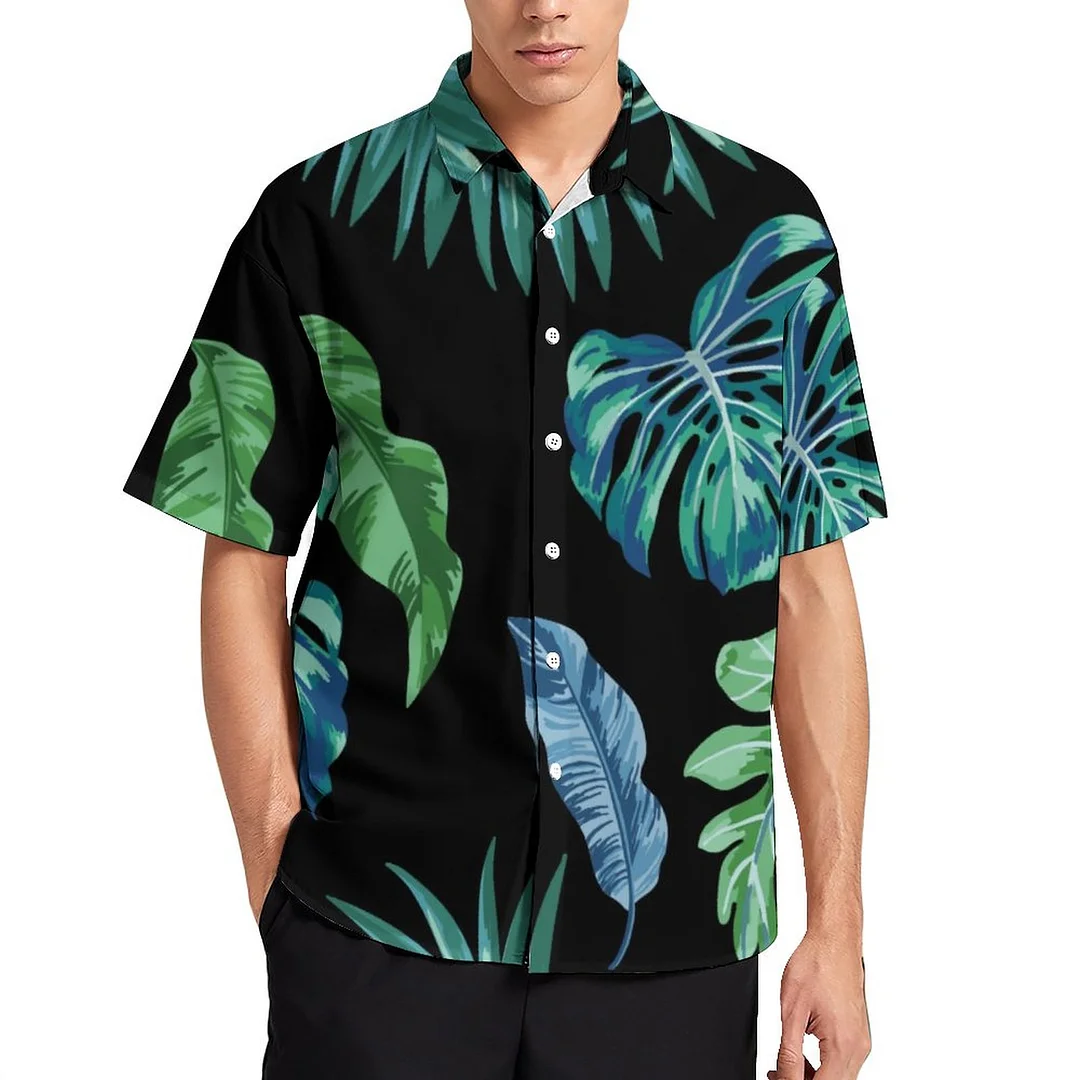 Monstera Philodendron House Plant Women and Men Hawaiian Shirt Unisex Button Down Matching Aloha Beach Blouse