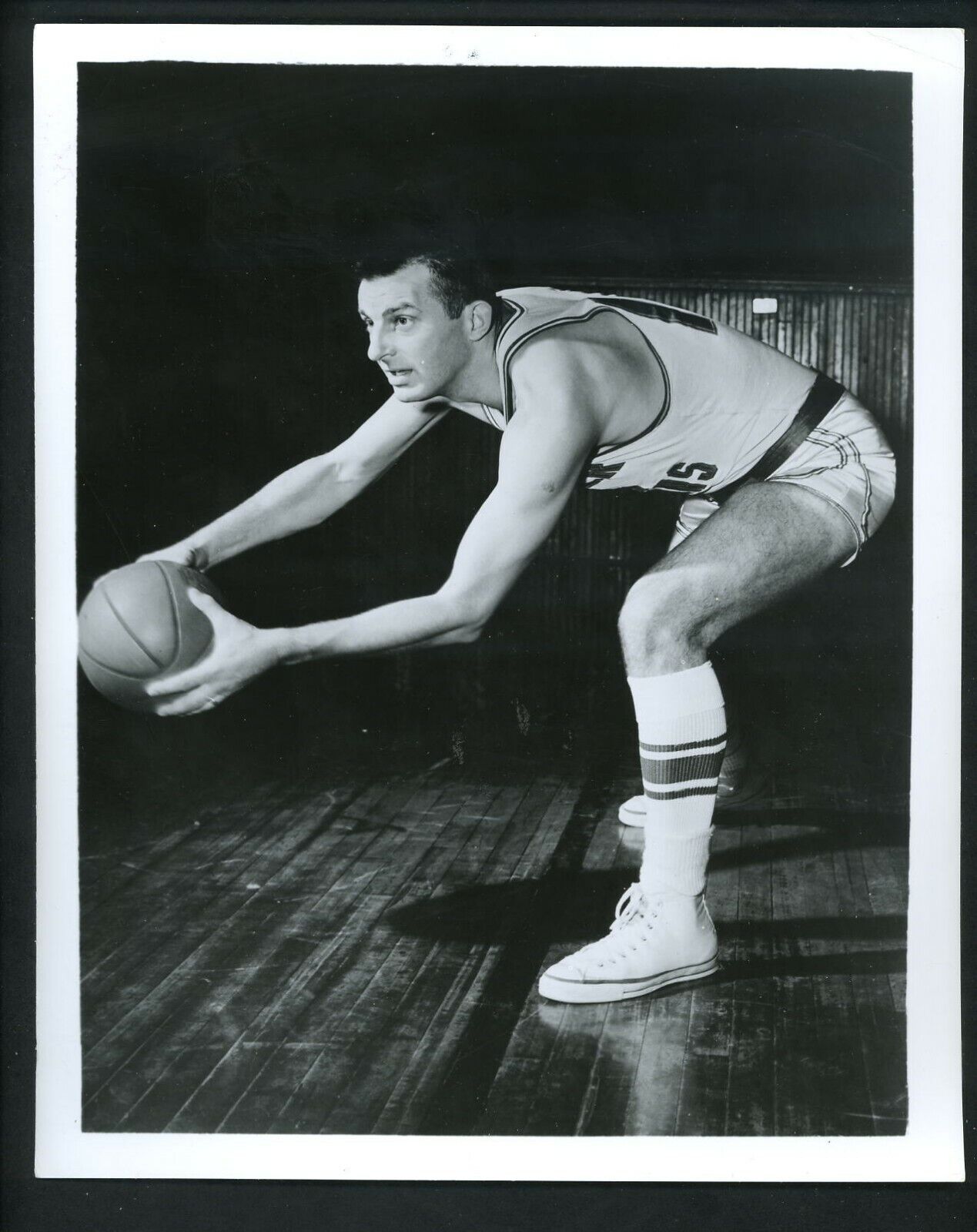 Andy Phillip 1956 Type 1 Press Original Photo Poster painting Fort Wayne Pistons