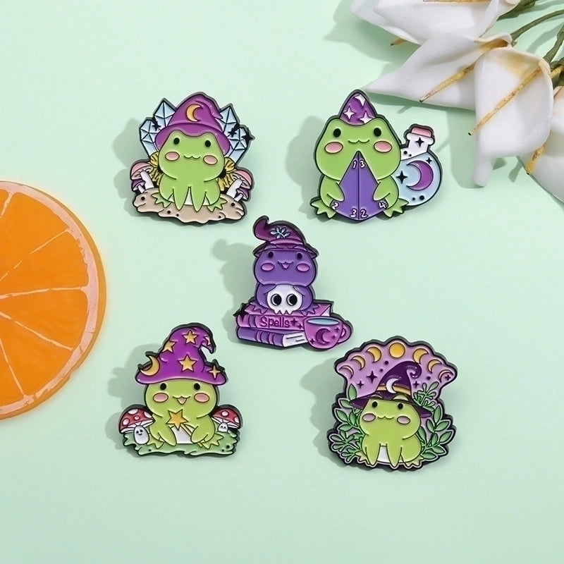Cartoon Style Pin Frog Alloy Plating Unisex Brooches