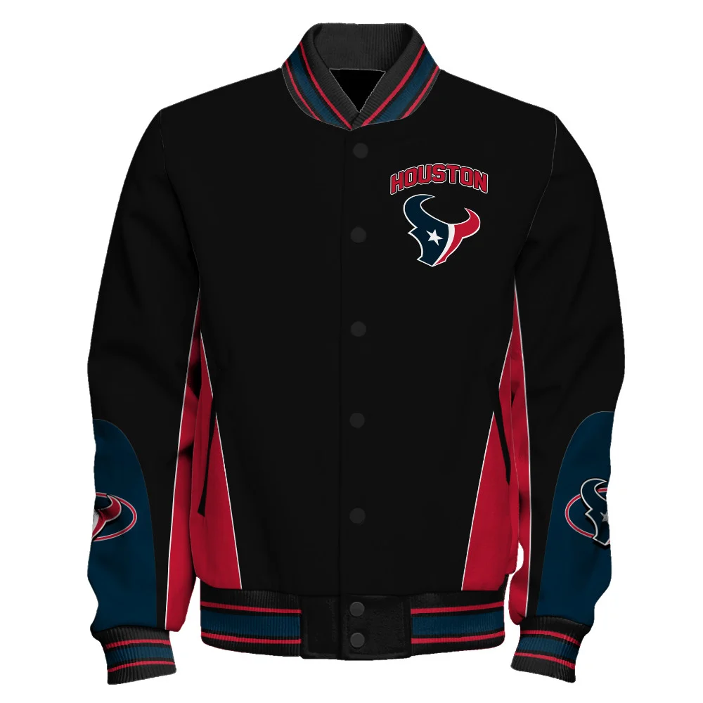 Houston Texans Football Team 2024 - 25 In Sync With The Home Team Unisex Varsity Jacket