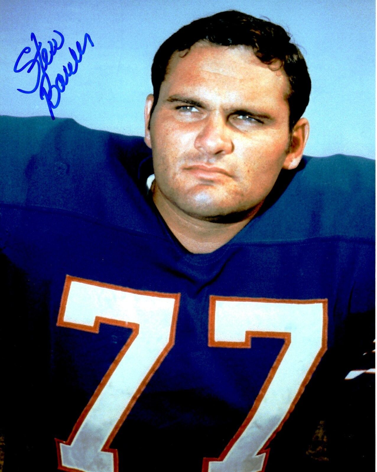 Autographed STEW BARBER Buffalo Bills 8x10 Photo Poster painting w/COA