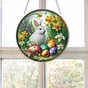 Easter 2D Flat DIY Hanging Diamond Art Ornament Home Window Pendant (Bunny)