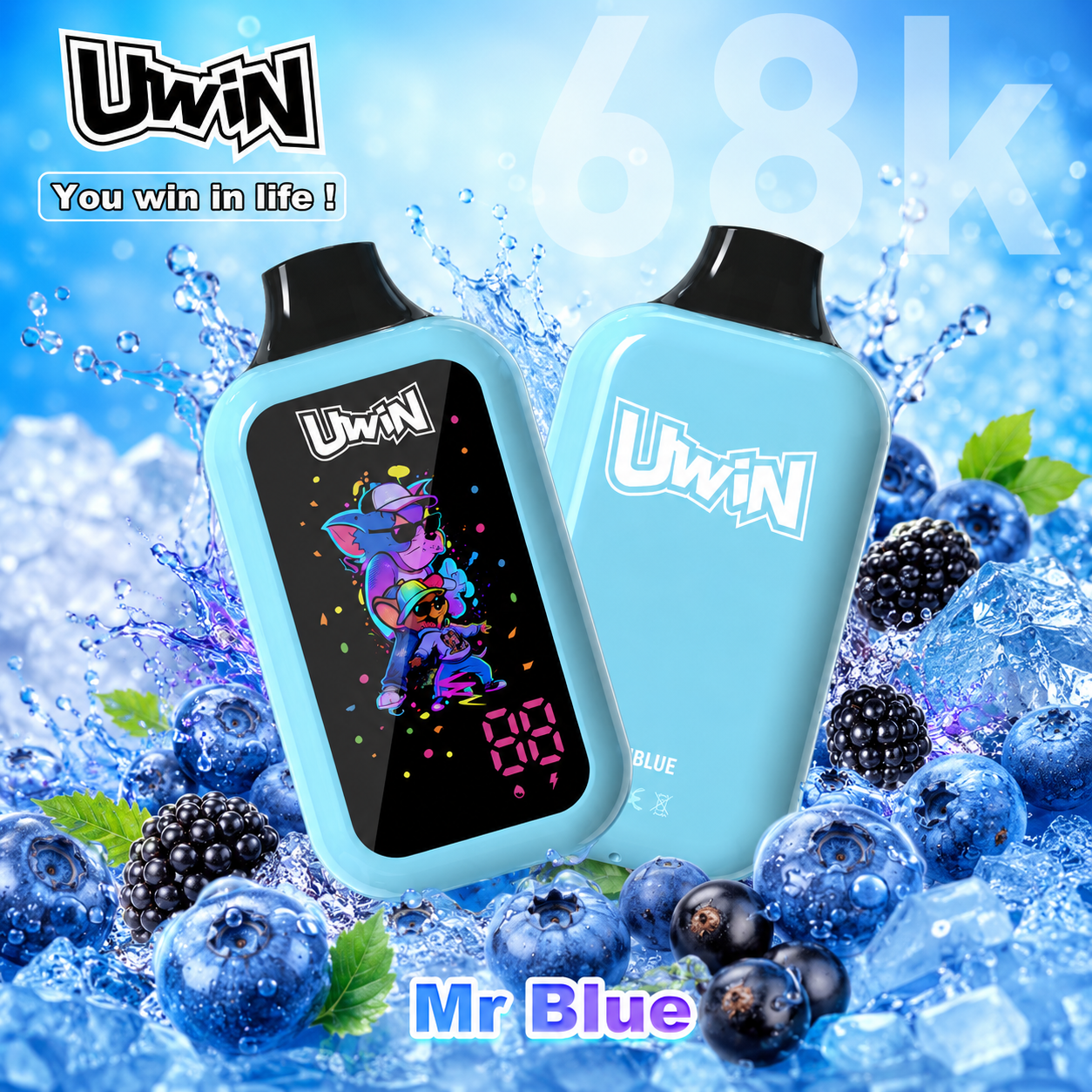 Uwin digital box 68K Vape | 68000 Puffs  fumotvapeshop