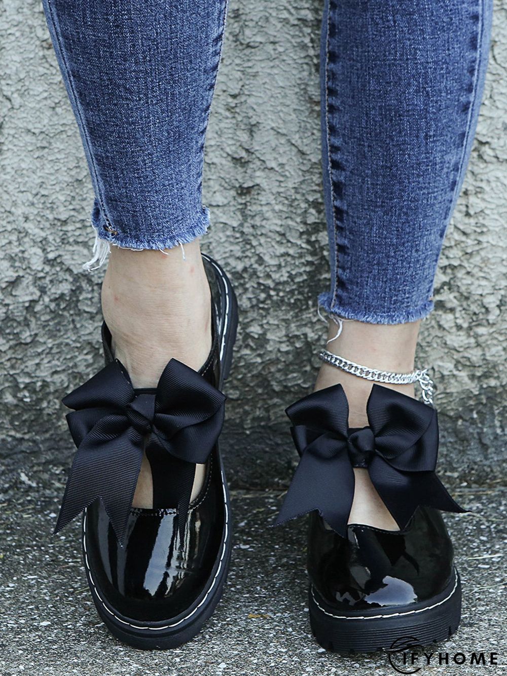 Women's Bow Decor Hollow out Slip On Mary Jane Shoes | IFYHOME