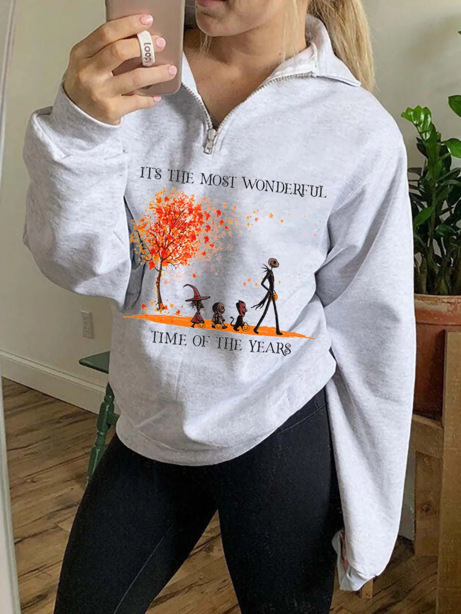 Halloween It’s The Most Wonderful Time Of The Year Zipper Sweatshirt