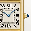 TANK LOUIS CARTIER WATCH Large model, quartz movement, 18K yellow gold, leather