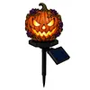 Solar Powered Pumpkin Halloween Stake Light Outdoor Waterproof LED Lamp
