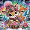 (US Local)4pack Xmas Animal-Crystal Rhinestone Diamond Painting(30x30cm)