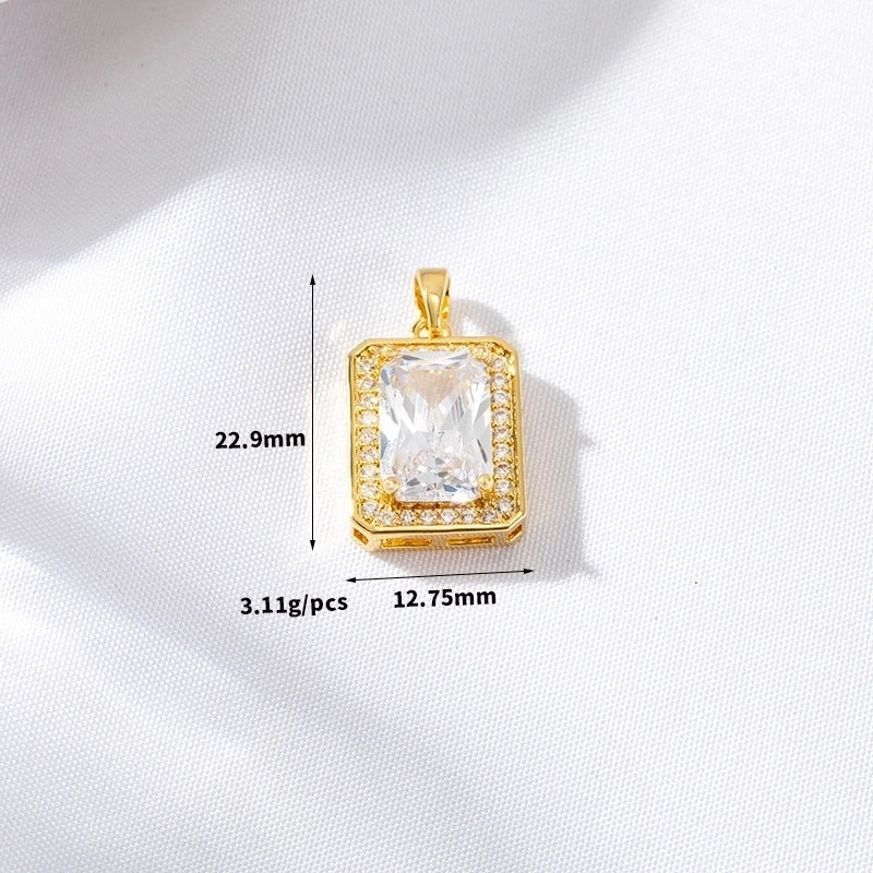 Lady Square Copper Plating Charms