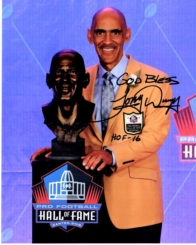 Tony Dungy Signed - Autographed Bucs - Colts Hall of Fame 8x10 inch Photo Poster painting