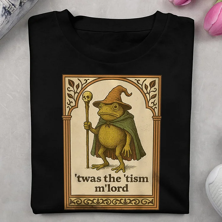 'Twas The 'Tism M'lord Printed Women's Oversized T-shirt socialshop