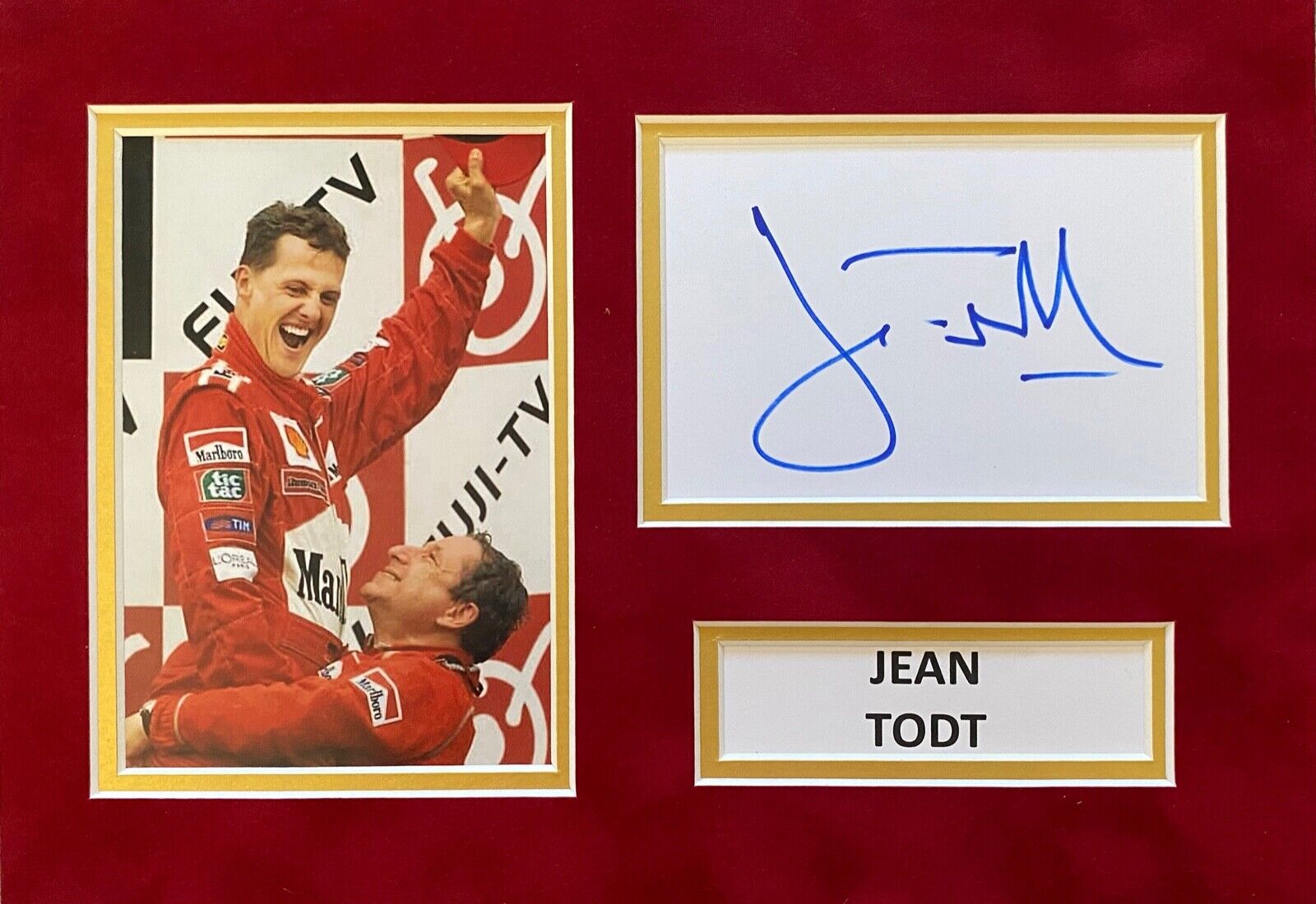 JEAN TODT HAND SIGNED A4 Photo Poster painting MOUNT DISPLAY F1 AUTOGRAPH FERRARI 4