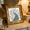 Peacock speziell geformte 5D-DIY-Teilbohrer-Diamant-Mal-Kits f&uuml;r Erwachsene Anf&auml;nger Wohnaccessoires Diamantpunkte Edelstein-Kunstsets 11,81 x 11,81 Z