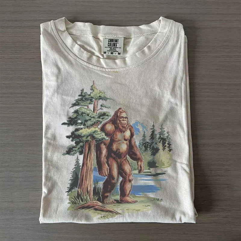 Eagerlys Retro Bigfoot In The Redwoods T-shirt Eagerlys