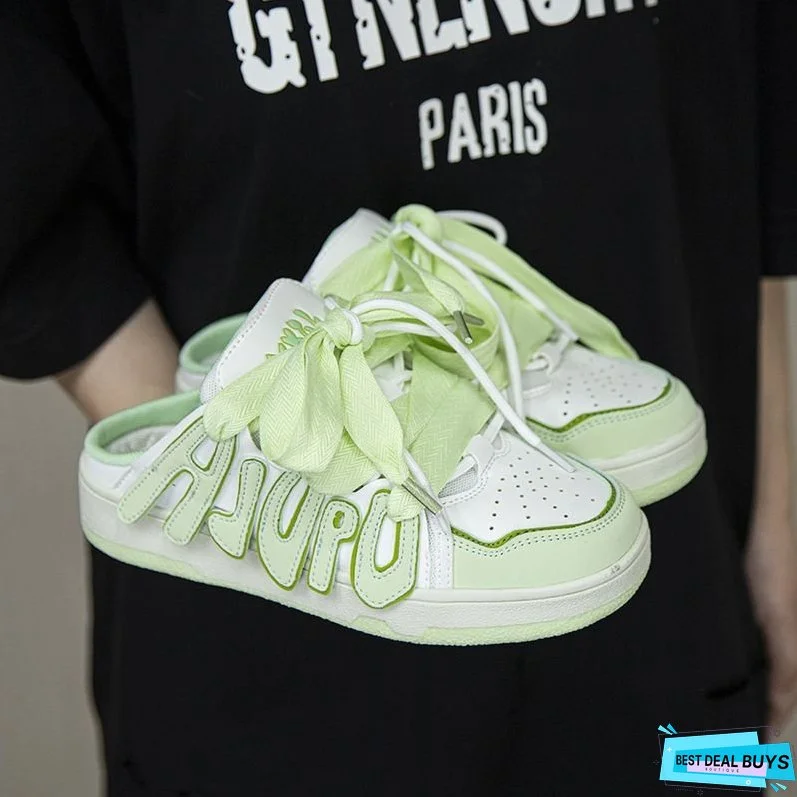 Letter Patchwork Design Slippers