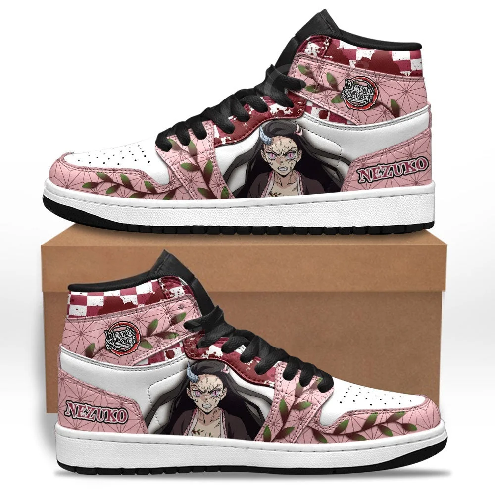 Nezuko Demon Form Sneakers Custom Demon Slayer Anime Shoes