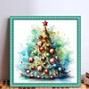 >SALE<Full Embroidery Eco-cotton Thread 11CT Printed Xmas Tree Cross Stitch Kit50x50cm