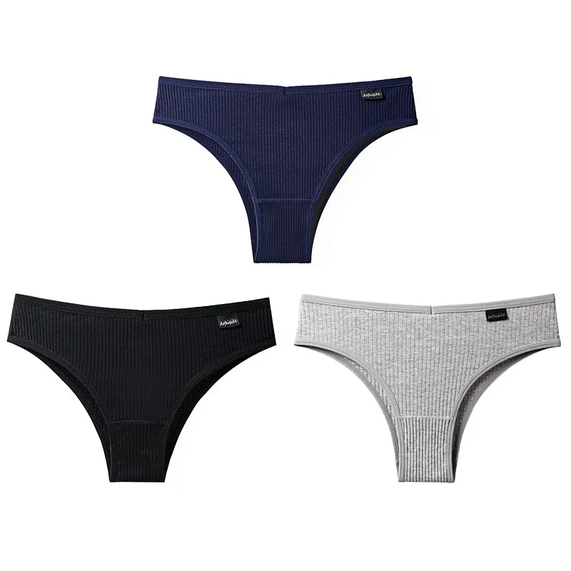 Cotton Panties Female Underpants Sexy Panties for Women Briefs Underwear Comfortable Brazillian Ladies Bikini Pantys 3PCS/Set