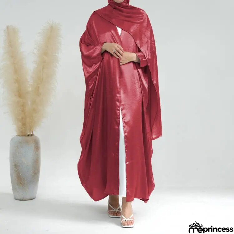 Women's Arabian V-Neck Polyester Full Sleeve Solid Pattern Abaya