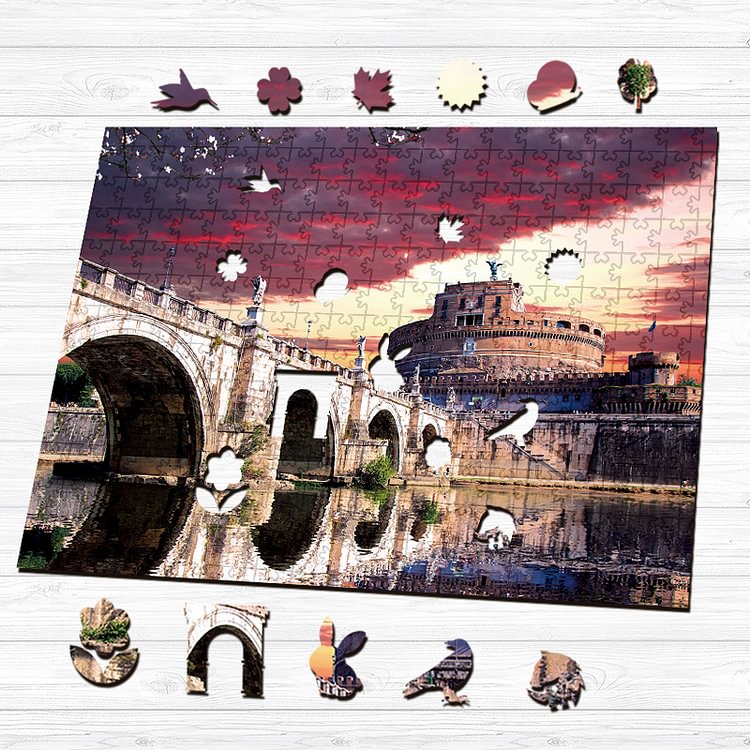 Sunnypuzzle™-Ancient City Bridge Puzzle