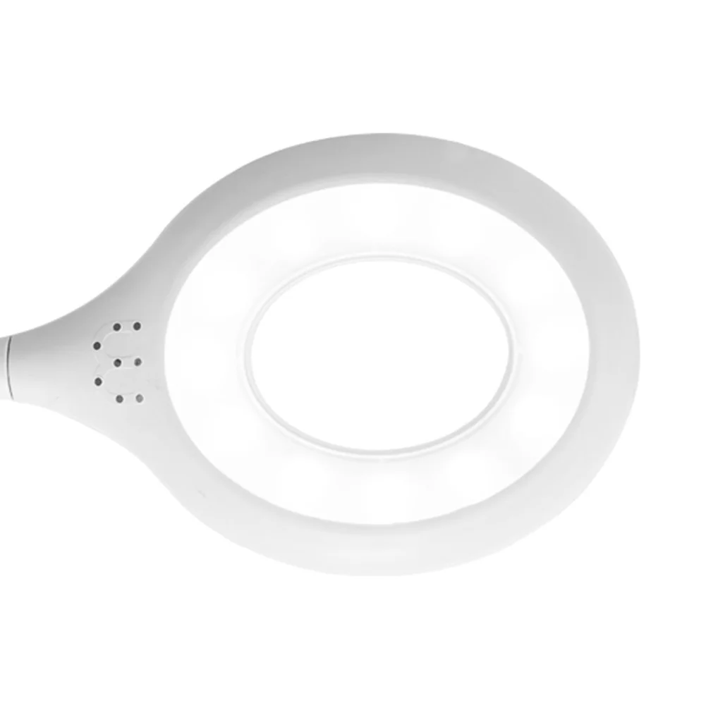 Portable Flexo Ring Lamp USB Reading Book Bedroom LED Night Light (White)