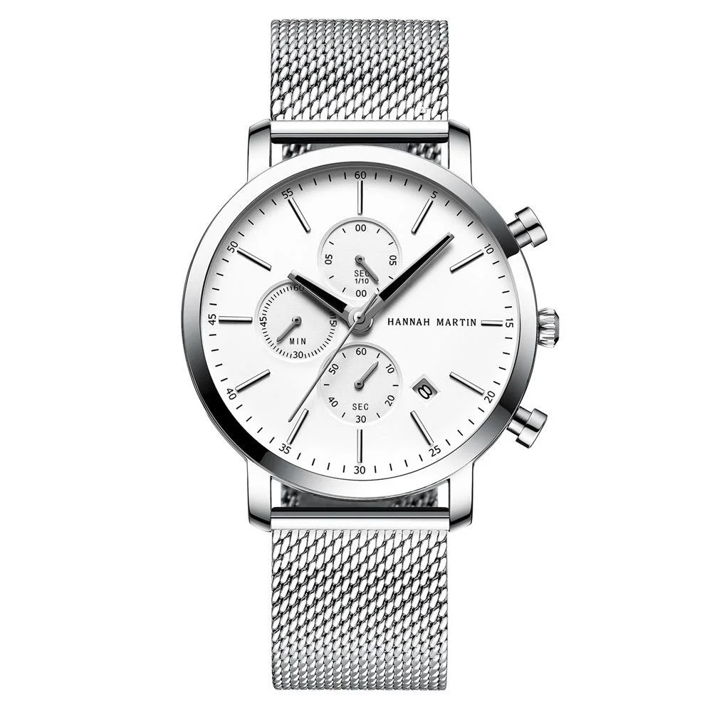 Men quartz wristwatch stainless steel #3003