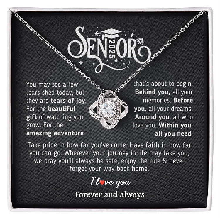 Happy Graduation Gift - Senior 2025 Knot Necklace