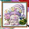 (US Only)Gnome Design DIY Bead Embroidery Kit 40x39cm 9CT Cross Stitch Kit for Home Decor