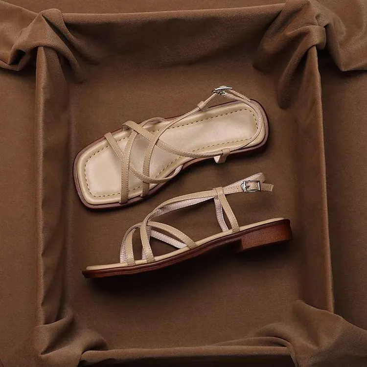 | Italian Leather Strap Sandals