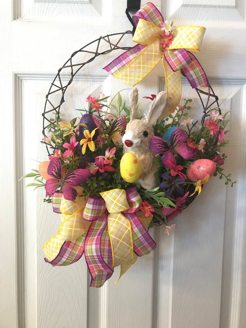 2022 New Easter Decoration - Easter Basket Wreath