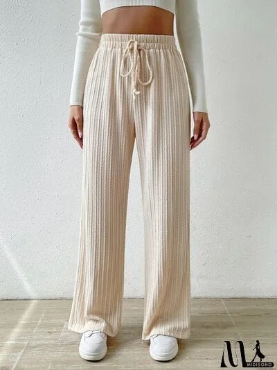 Drawstring Wide Leg Pants